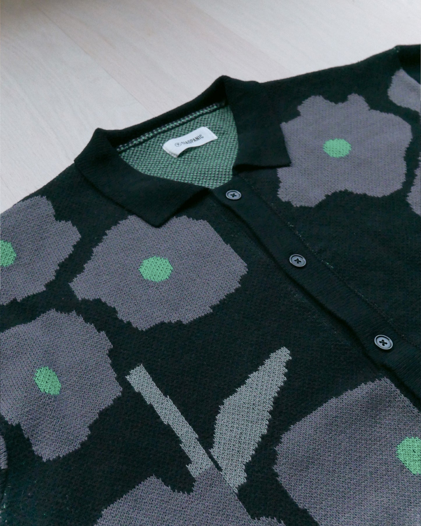 黑色花花針織外套 | Chifa Select