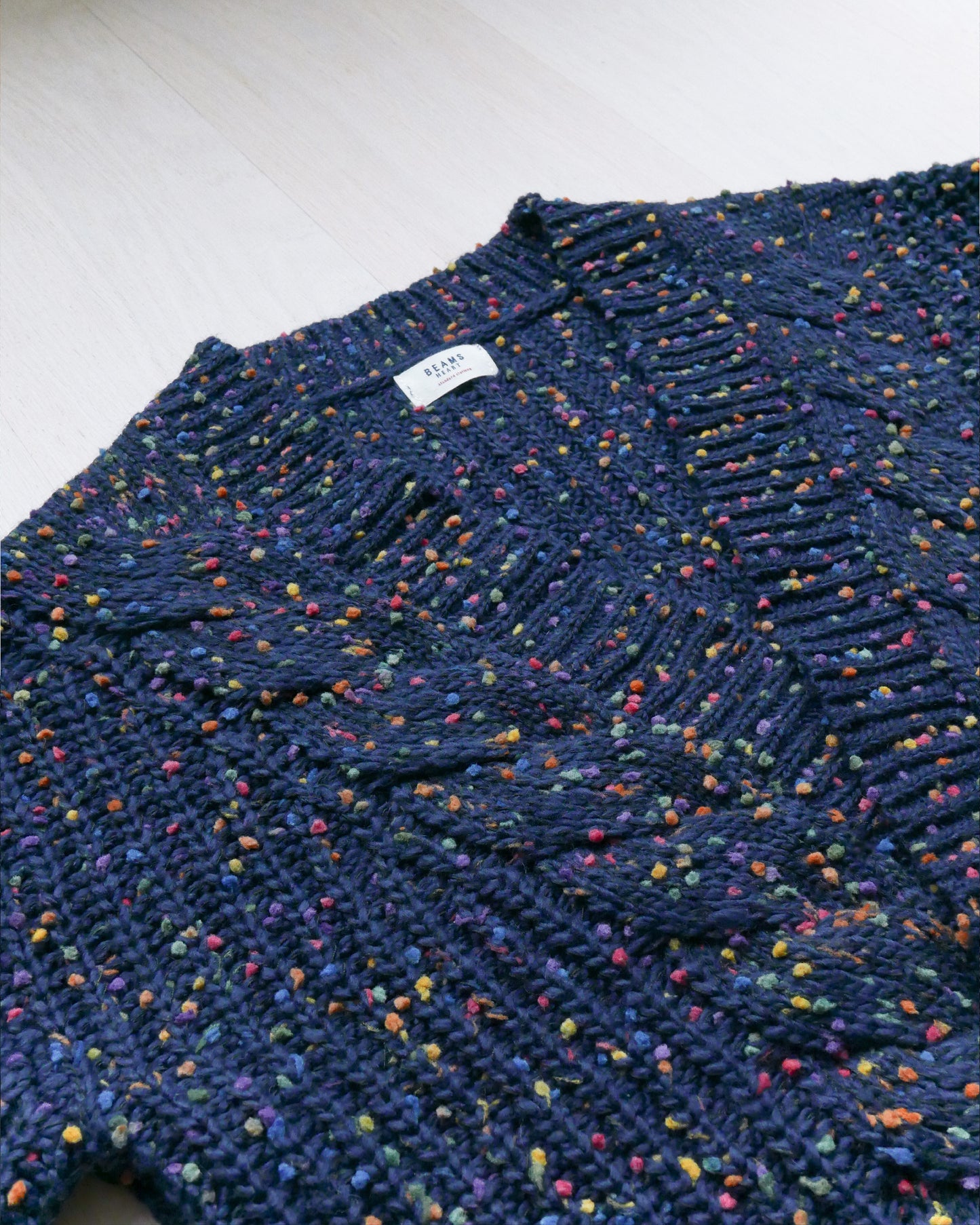 藍色彩點點針織外套 | Chifa Select