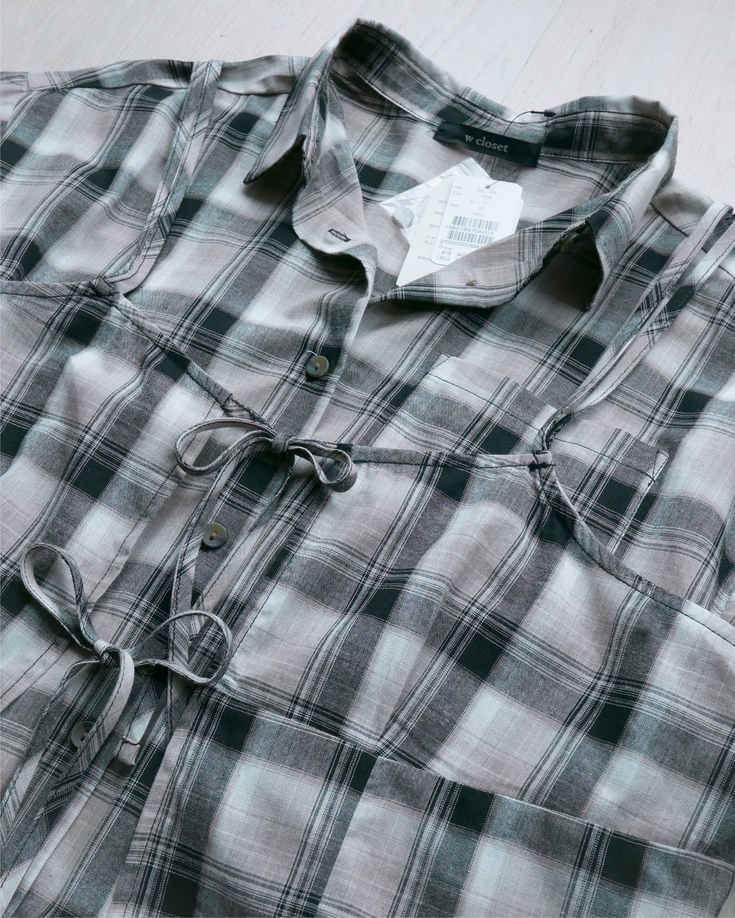 格子恤衫背心綁帶套裝 | Chifa Select