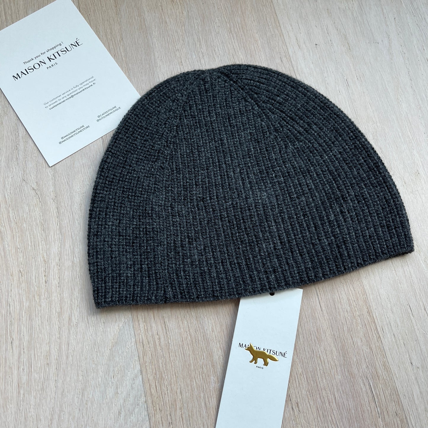 ［全新連吊牌］Maison Kitsuné Festive Fox Head Patch Beanie | Brand New with Tag