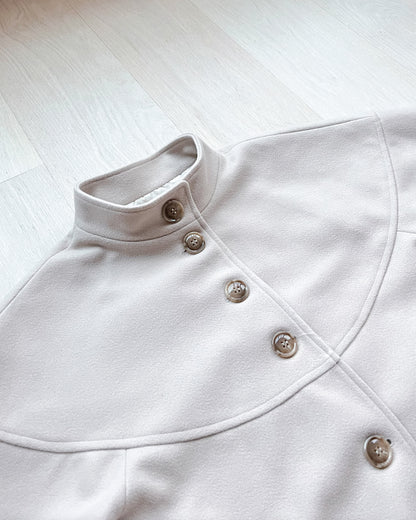 米色企領薄絨長褸 | Chifa Select