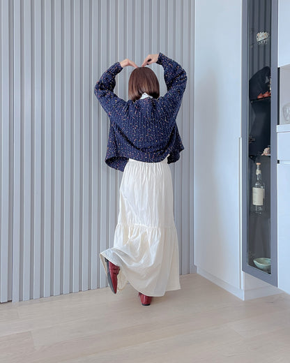 藍色彩點點針織外套 | Chifa Select