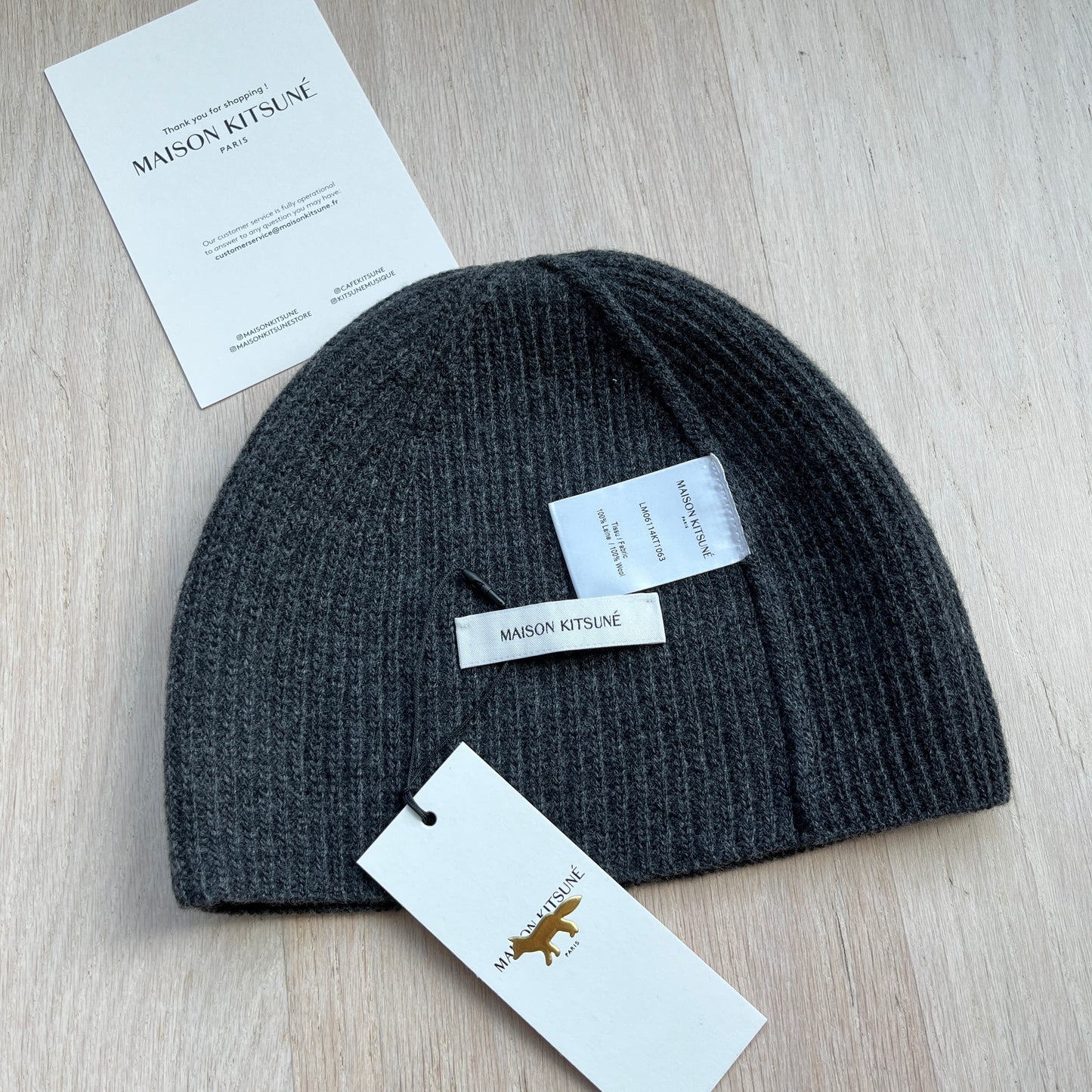 ［全新連吊牌］Maison Kitsuné Festive Fox Head Patch Beanie | Brand New with Tag