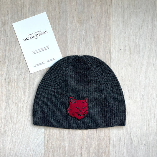 ［全新連吊牌］Maison Kitsuné Festive Fox Head Patch Beanie | Brand New with Tag