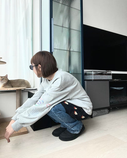 燈芯絨波點半截裙 | Made by Chifa