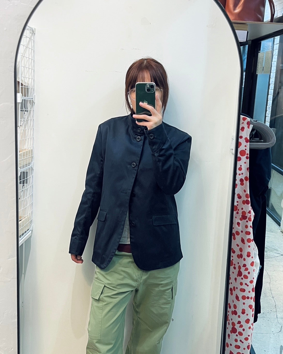 NANO UNIVERSE Funnel Neck Button-up Jacket 高領扣鈕外套 | KOMMONS