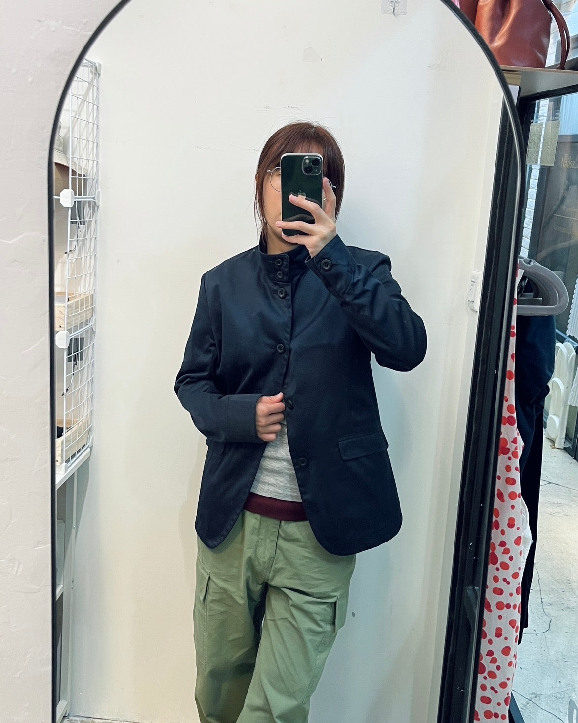 NANO UNIVERSE Funnel Neck Button-up Jacket 高領扣鈕外套 | KOMMONS