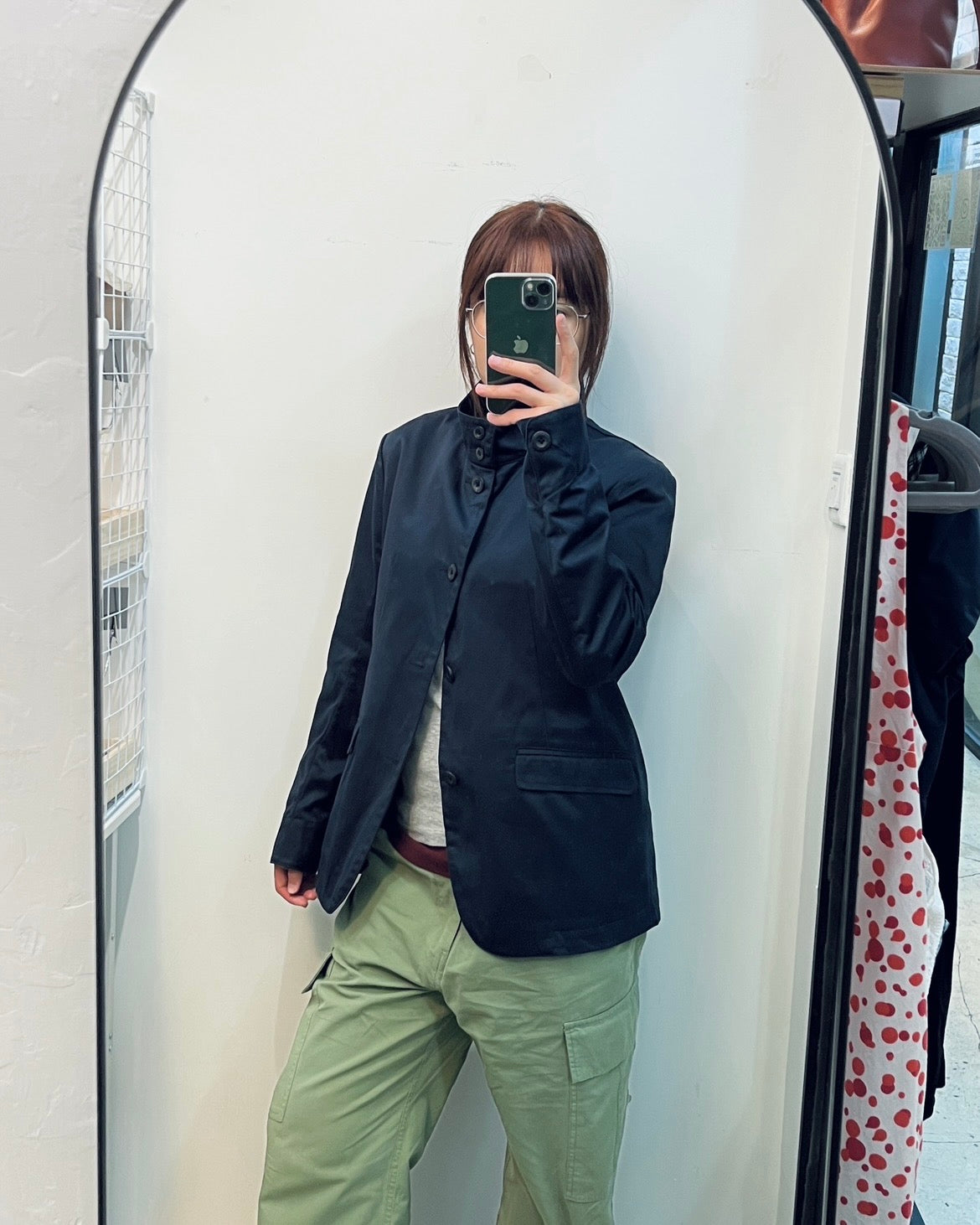 NANO UNIVERSE Funnel Neck Button-up Jacket 高領扣鈕外套 | KOMMONS