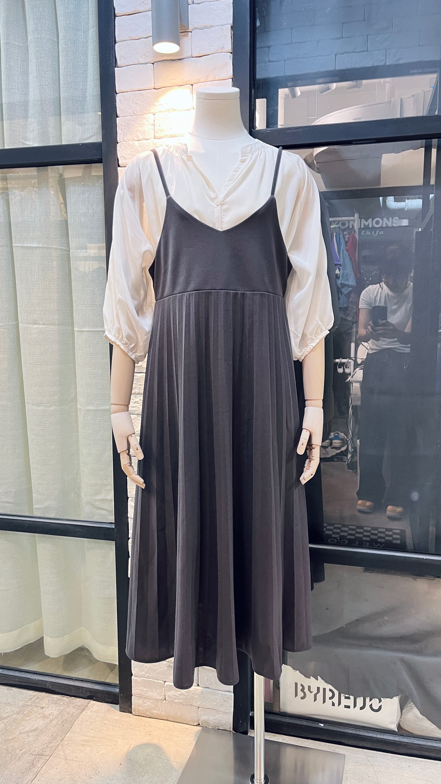 <Buy2-$10> BONLECILL Strap Pleated Dress 吊帶百褶連身裙 | KOMMONS