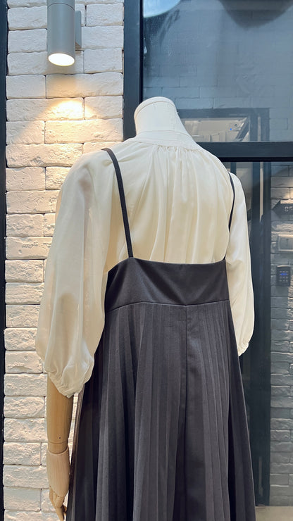 <Buy2-$10> BONLECILL Strap Pleated Dress 吊帶百褶連身裙 | KOMMONS