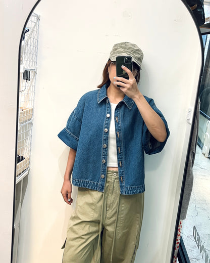 <Buy2-$10> H&M Short Sleeve Denim Jacket 短袖牛仔褸 | KOMMONS