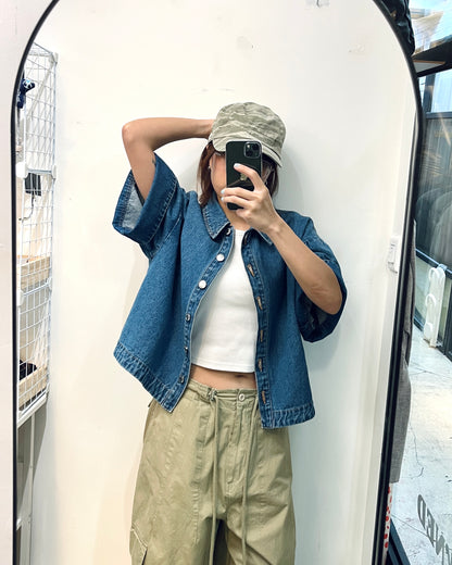 <Buy2-$10> H&M Short Sleeve Denim Jacket 短袖牛仔褸 | KOMMONS