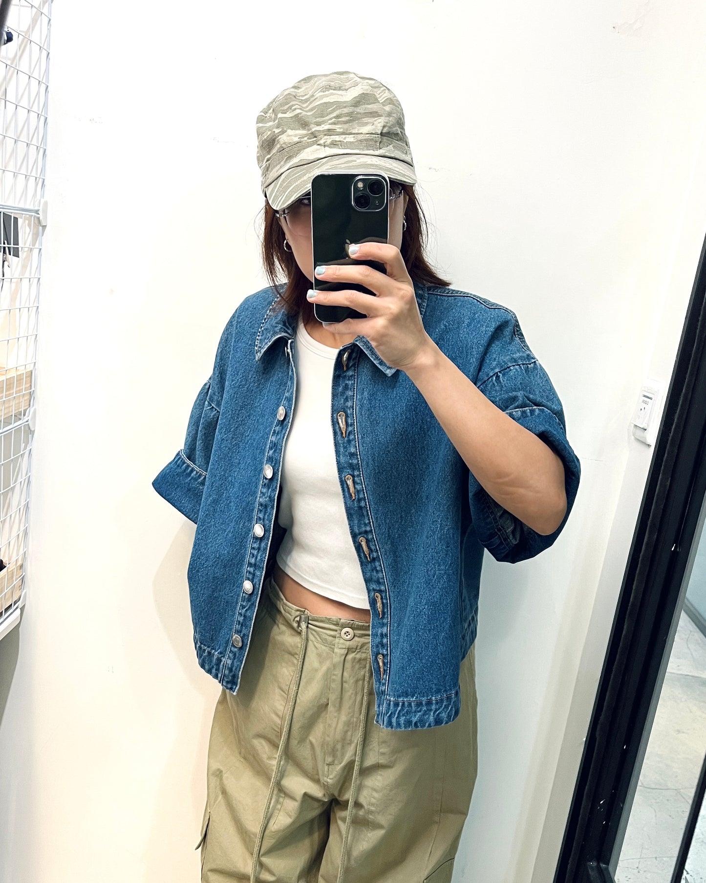 <Buy2-$10> H&M Short Sleeve Denim Jacket 短袖牛仔褸 | KOMMONS