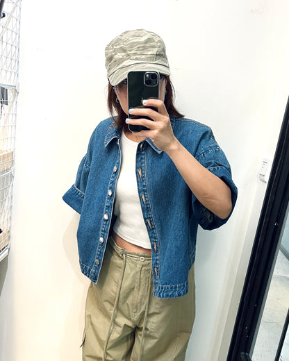 <Buy2-$10> H&M Short Sleeve Denim Jacket 短袖牛仔褸 | KOMMONS