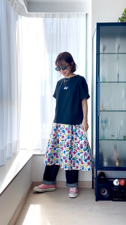 大口袋背心連身裙 - 彩色波波 | Made by Chifa