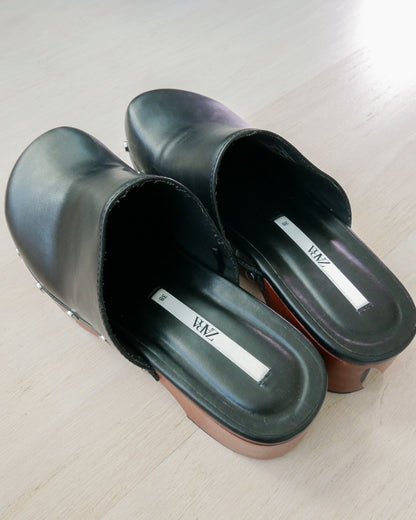 ZARA Studded Mules 窩釘木屐鞋 | KOMMONS