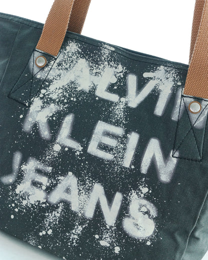 CALVIN KLEIN Waxed Canvas Tote Bag 蠟面帆布袋 | KOMMONS