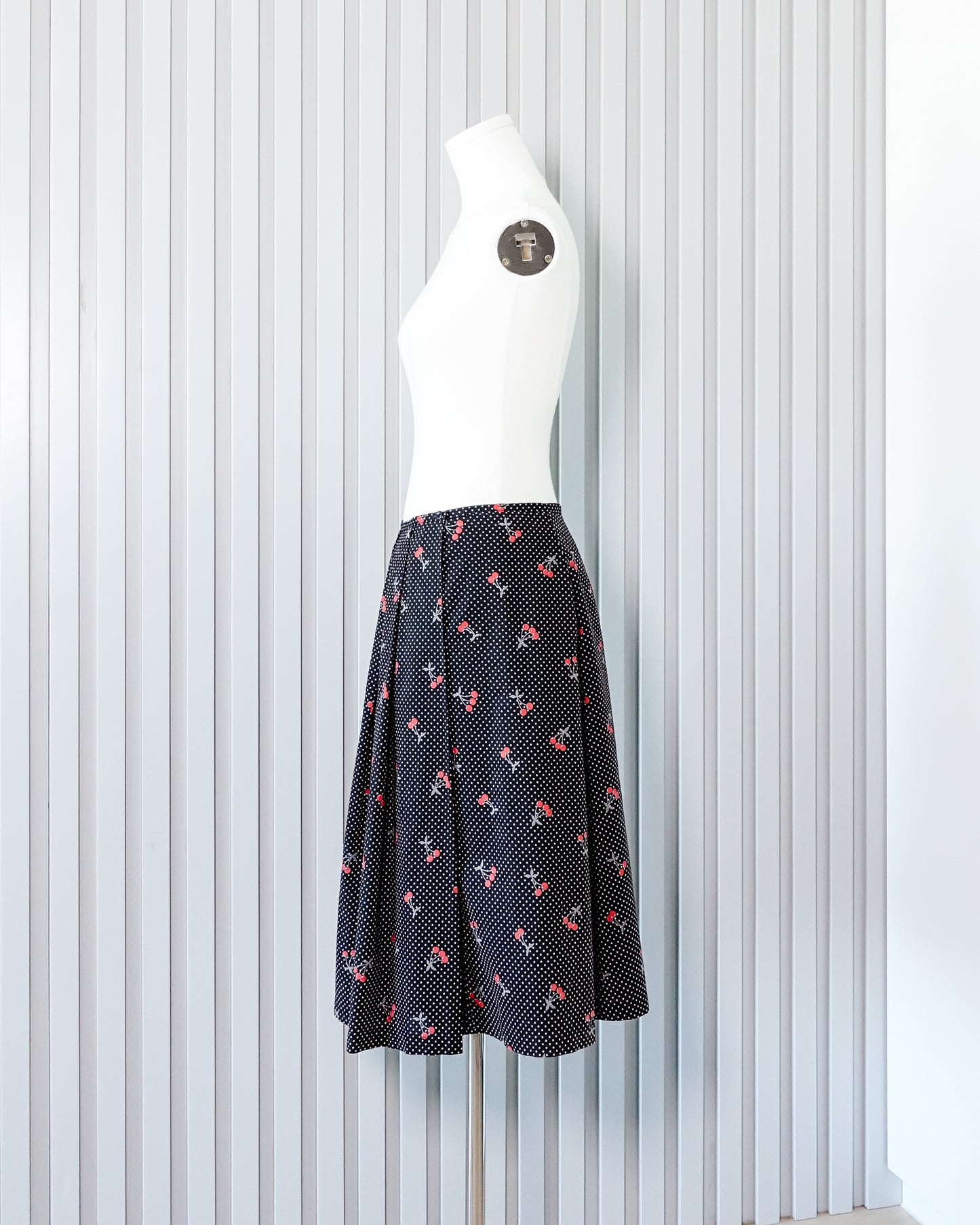 OLIVE DES OLIVE Cherry Printed Midi Skirt 櫻桃印花中長裙 | KOMMONS