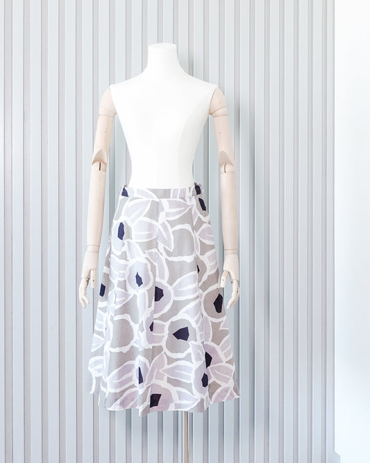 Vintage Floral Printed Skirt 花卉印花中長裙 | KOMMONS