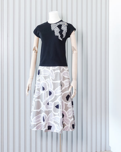 Vintage Floral Printed Skirt 花卉印花中長裙 | KOMMONS