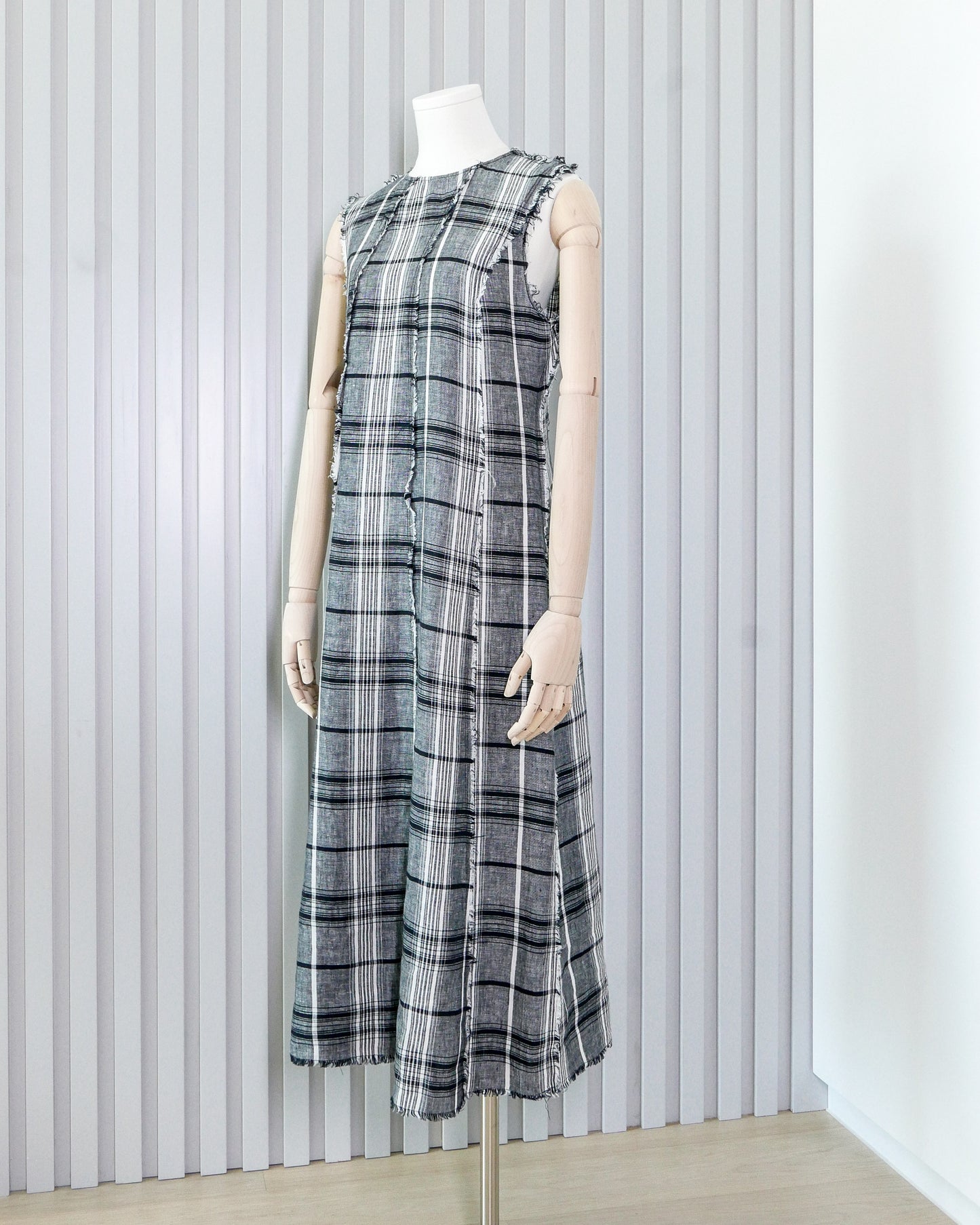 ZARA Plaid Sleeveless Maxi Dress 格子背心連身長裙 | KOMMONS