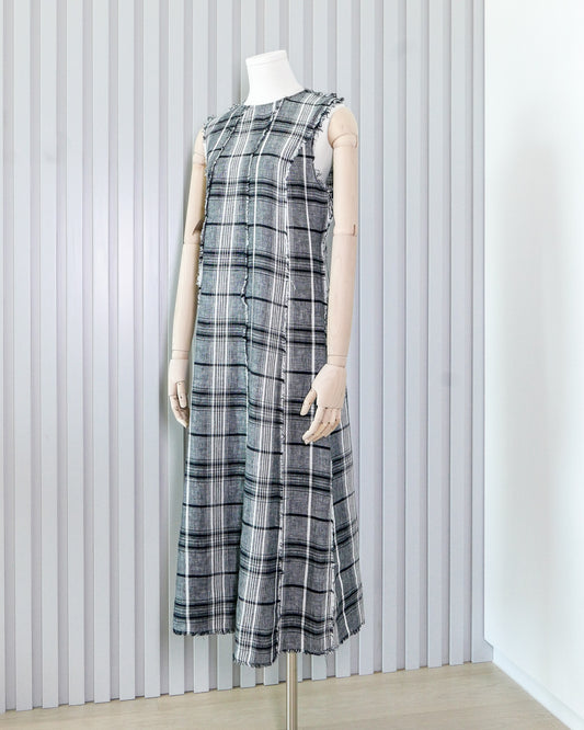 ZARA Plaid Sleeveless Maxi Dress 格子背心連身長裙 | KOMMONS
