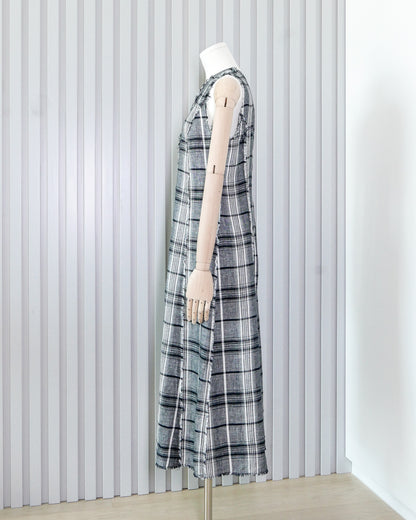 ZARA Plaid Sleeveless Maxi Dress 格子背心連身長裙 | KOMMONS