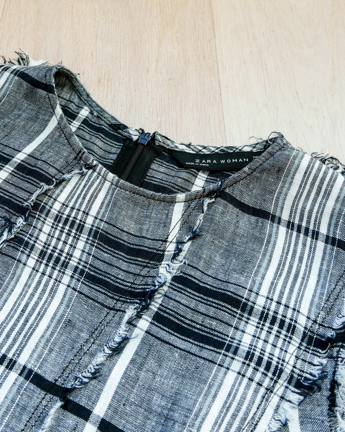 ZARA Plaid Sleeveless Maxi Dress 格子背心連身長裙 | KOMMONS