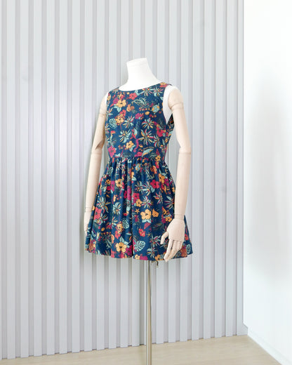 BEAMS HEART Floral A-line Sleeveless Short Dress 印花A字背心連身短裙 | KOMMONS