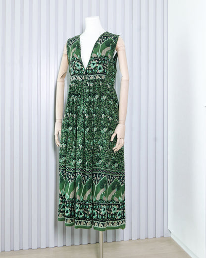 ALL ABOUT AUDREY Bohemiam V-neck Sleeveless Maxi Dress 民族風V領背心連身長裙 | KOMMONS