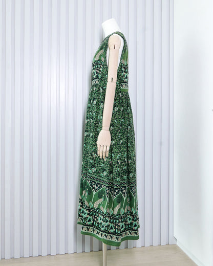 ALL ABOUT AUDREY Bohemiam V-neck Sleeveless Maxi Dress 民族風V領背心連身長裙 | KOMMONS