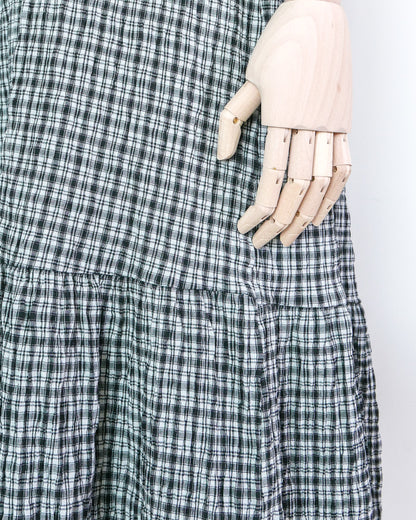 Plaid Tie-strap Maxi Dress 格子綁帶吊帶連身長裙 | KOMMONS