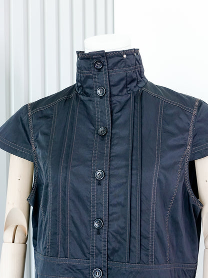 VIE PAISIBLE Short-sleeve Funnel Neck Jacket 短袖企領外套 | KOMMONS