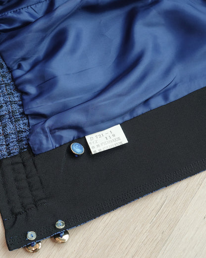 POMPADOUR Plaid Crop Jacket 格子小企領短款外套 | KOMMONS