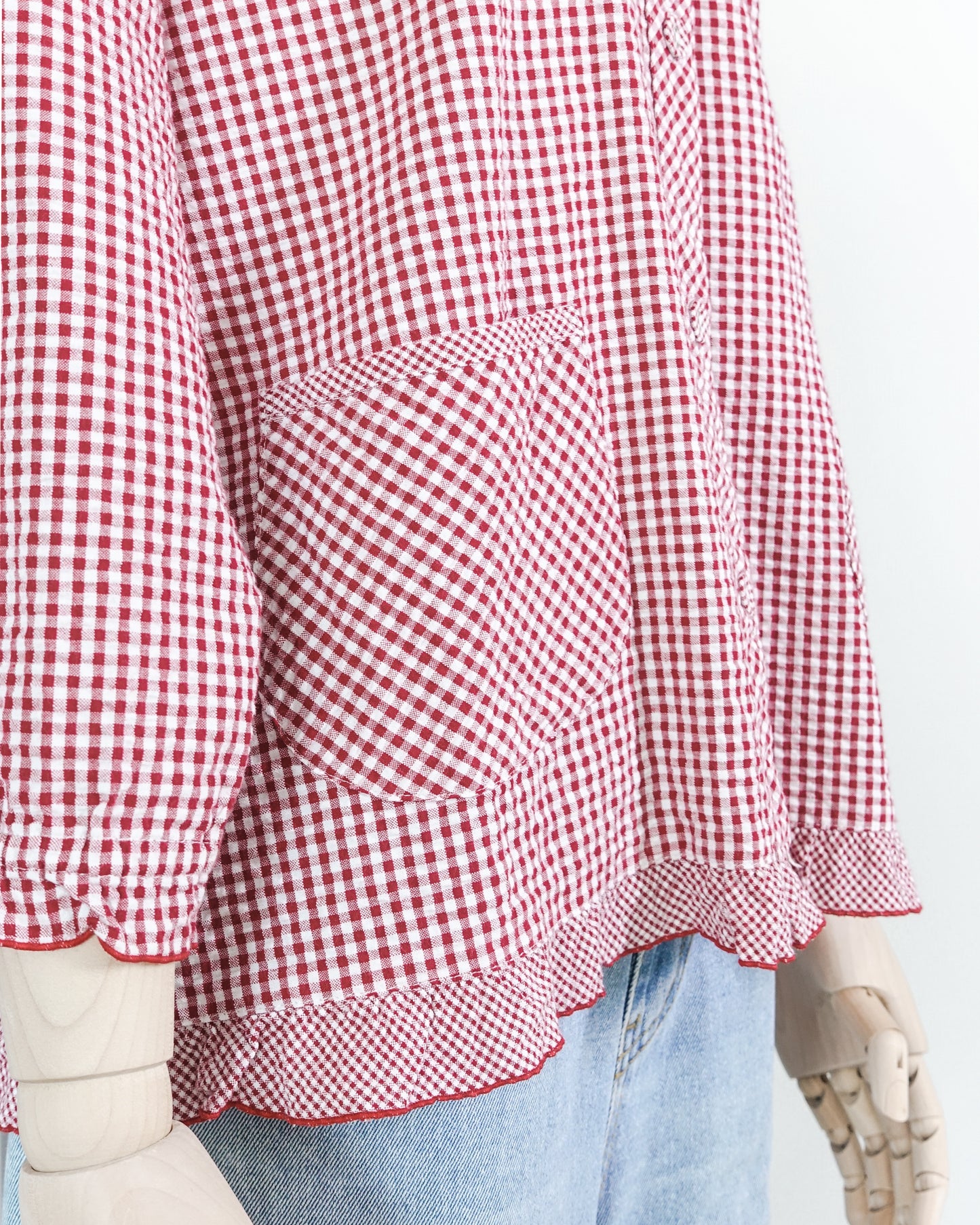 CRÉSCERE Gingham Ruffle Hem Jacket 格子荷葉邊外套 | KOMMONS