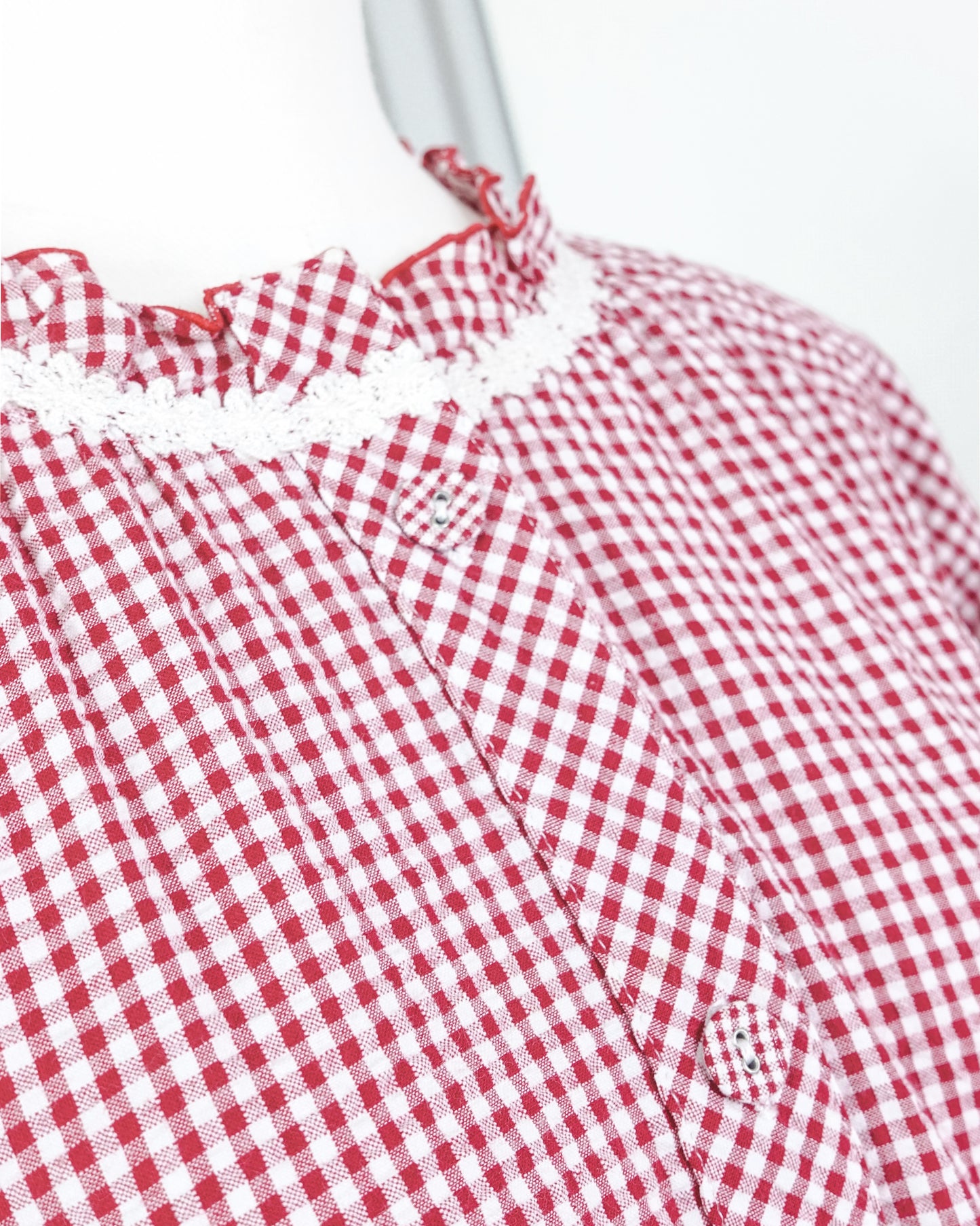 CRÉSCERE Gingham Ruffle Hem Jacket 格子荷葉邊外套 | KOMMONS