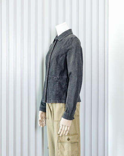 SONIA RYKIEL Denim Fitted Jacket with Bow Detail 牛仔修身外套 | KOMMONS