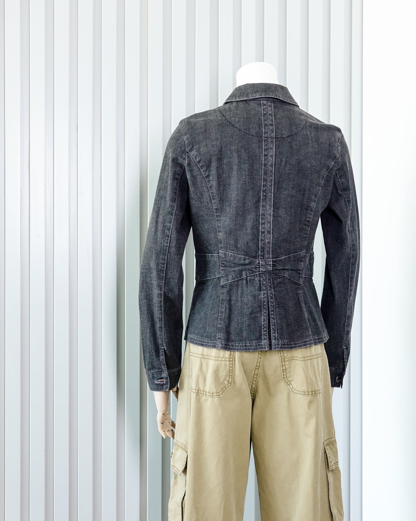 SONIA RYKIEL Denim Fitted Jacket with Bow Detail 牛仔修身外套 | KOMMONS