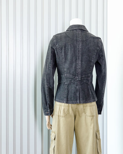 SONIA RYKIEL Denim Fitted Jacket with Bow Detail 牛仔修身外套 | KOMMONS