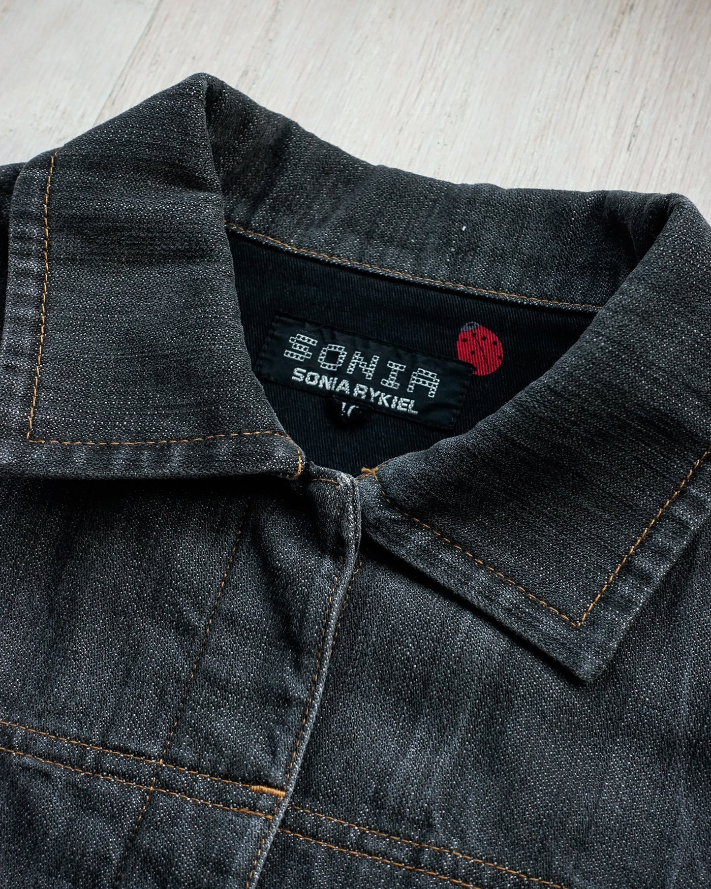 SONIA RYKIEL Denim Fitted Jacket with Zipper Detail 牛仔修身外套 | KOMMONS