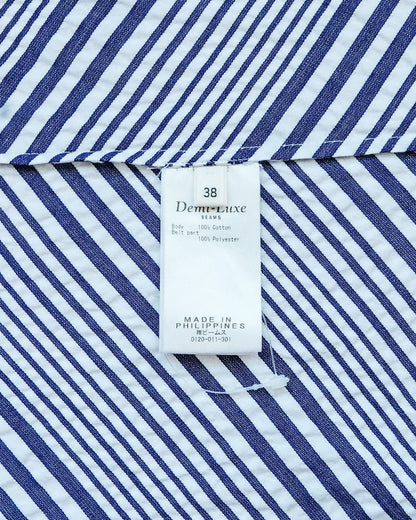 DEMI-LUXE BEAMS Striped Peplum Vest 直條裙擺背心 | KOMMONS