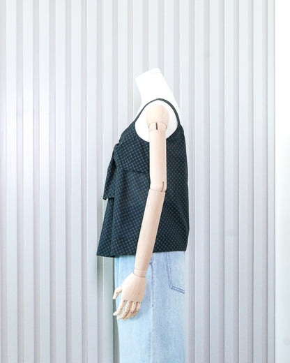 B+AB Polka Dot Bow Front Vest 波點蝴蝶結背心 | KOMMONS