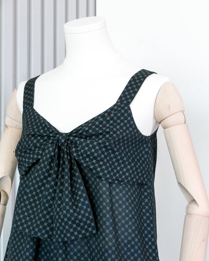 B+AB Polka Dot Bow Front Vest 波點蝴蝶結背心 | KOMMONS