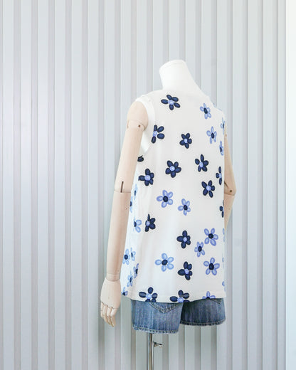 UNIQLO X MARIMEKKO Floral Boat Neck Tank Top 印花船領T恤背心 | KOMMONS