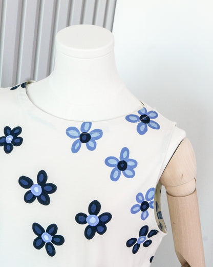UNIQLO X MARIMEKKO Floral Boat Neck Tank Top 印花船領T恤背心 | KOMMONS