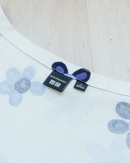 UNIQLO X MARIMEKKO Floral Boat Neck Tank Top 印花船領T恤背心 | KOMMONS