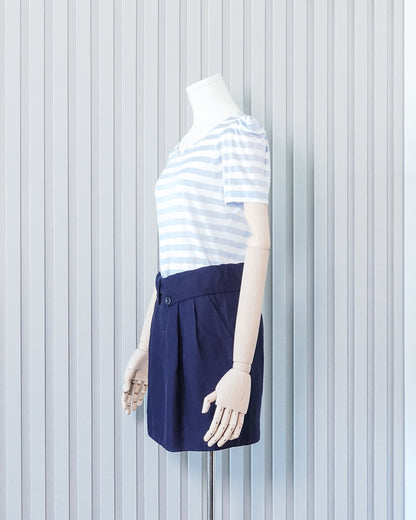 BCBGMAXAZRIA Puff Sleeve Stripe T-shirt 泡泡袖橫間T恤 | KOMMONS