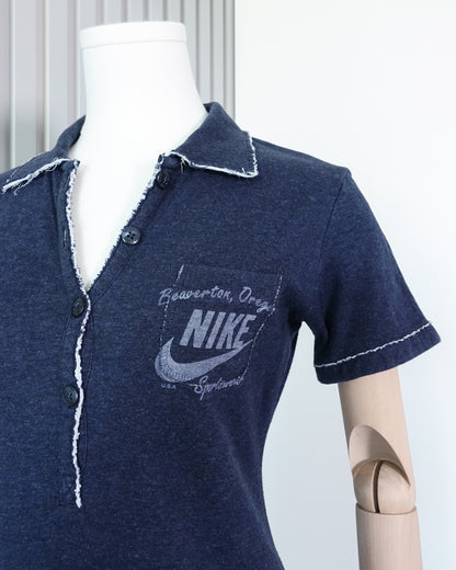 NIKE Frayed Hem Polo Shirt 破邊反領衫 | KOMMONS
