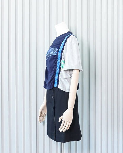 MIZUNO Athletic Ruched Crop T-shirt 運動風抽褶短T恤 | KOMMONS