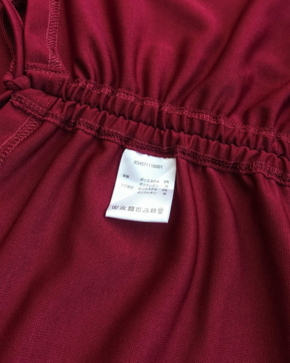 RETRO GIRL Ruched Tie Side Jersey 束繩綁帶運動衫 | KOMMONS